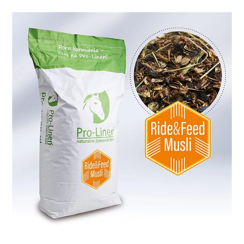 Pro-Linen® Ride&Feed Musli™ 20kg - energetyczo-regeneracyjny koncentrat paszowy dla koni wyczynowych