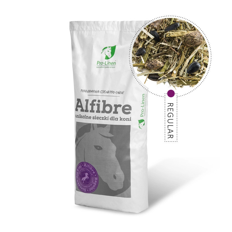 Pro-Linen® Alfibre Regular™ 15kg - urozmaicona sieczka z lucerny dla koni