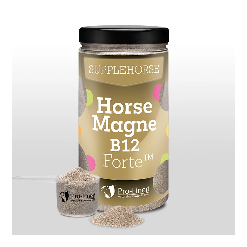 Horse Magne B12 Forte™ 1kg - wysoko wchłanialny magnez dla koni z witaminą B12 Pro Linen®