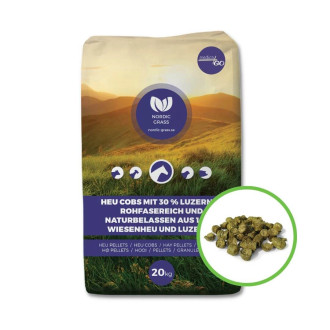 Nordic Grass Trawokulki z lucerną 20 kg - trawokulki 70%, lucerna 30%