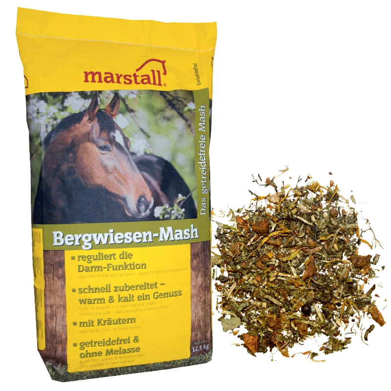 Marstall Bergwiesen-Mash 12,5kg - bezzbożowy, niskocukrowy mesz dla koni