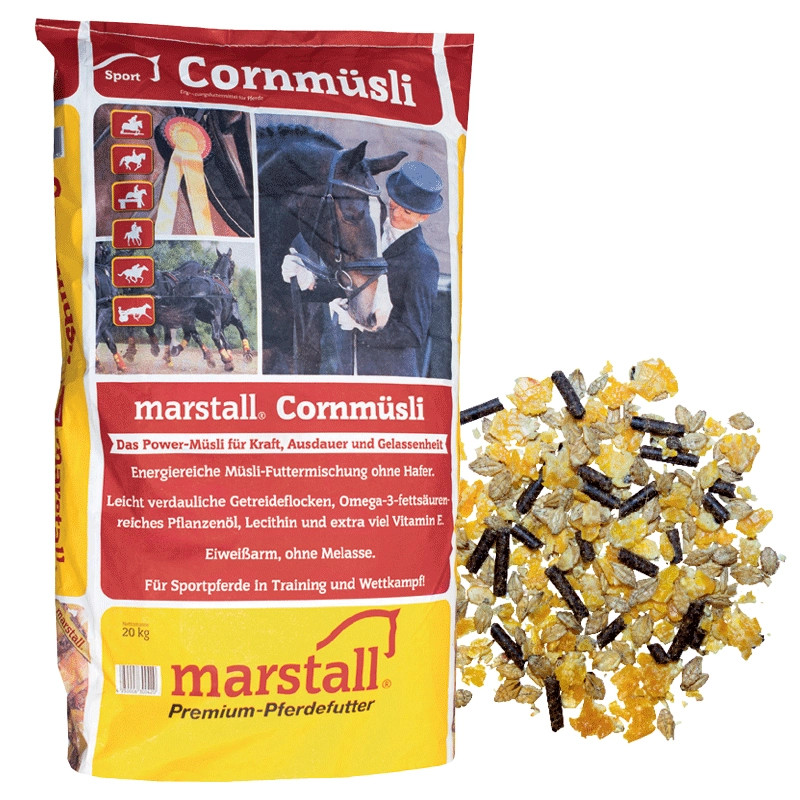 Marstall Cornmüsli 20kg - tucząca pasza dla koni sportowych z kukurydzą