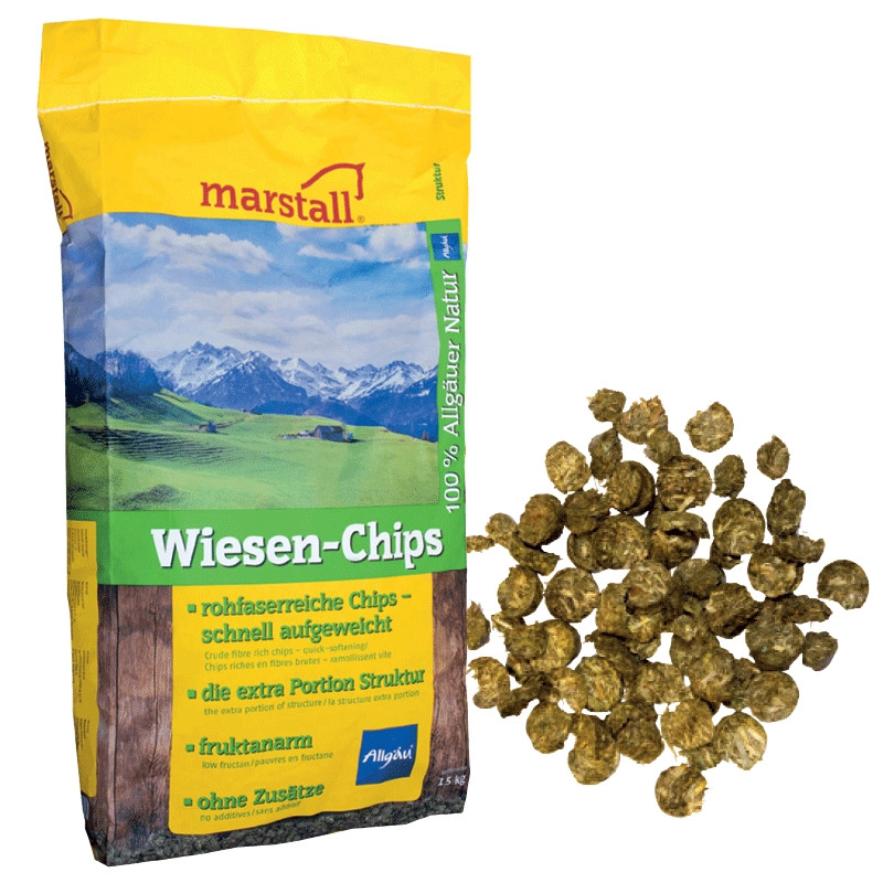 Marstall Wiesen-Chips 15kg - trawokulki dla koni na sucho