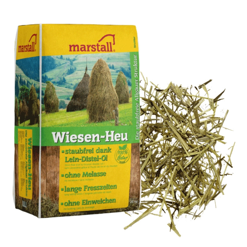 Marstall Wiesen-Heu 20kg - sieczka dla koni z siana z ziołami