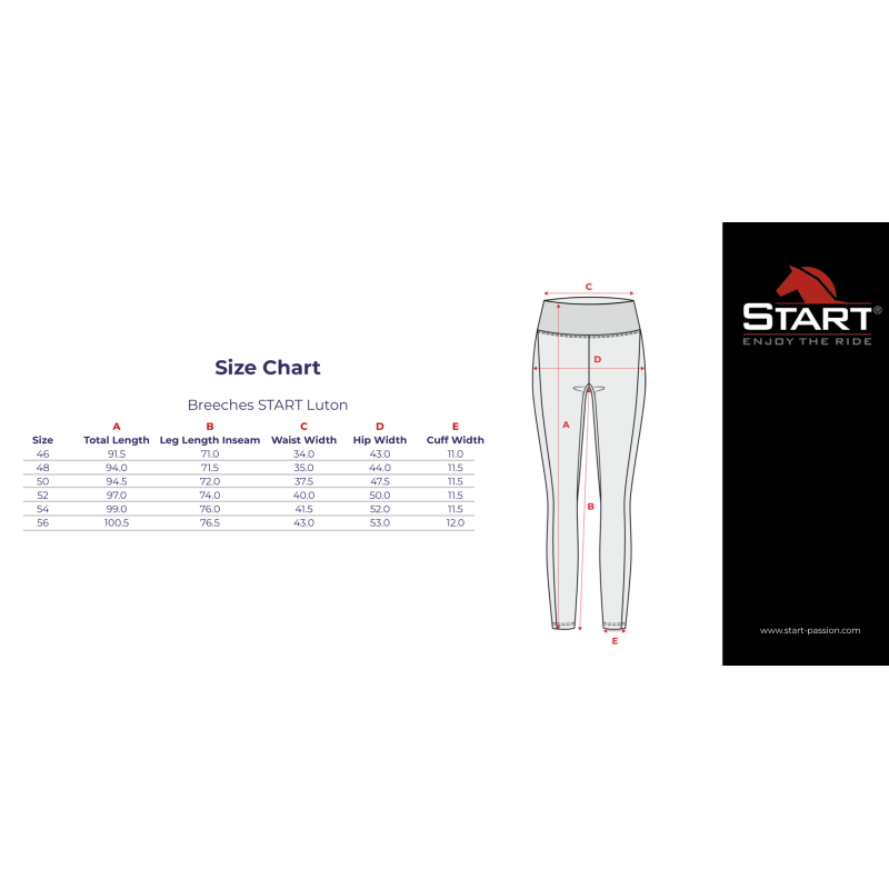 Bryczesy START Luton męskie