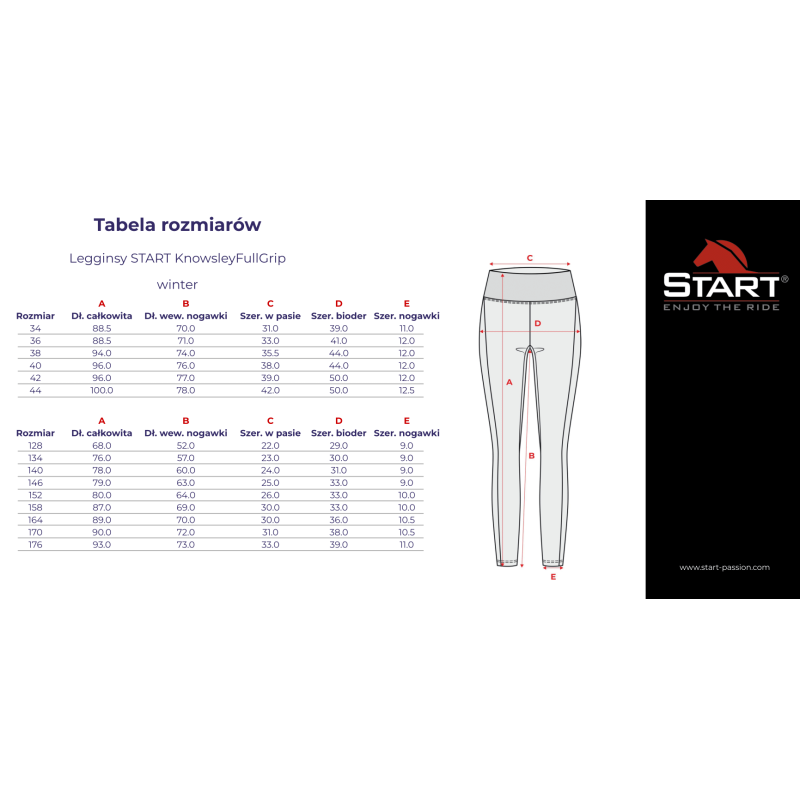 Legginsy START KnowsleyFullGrip winter damskie