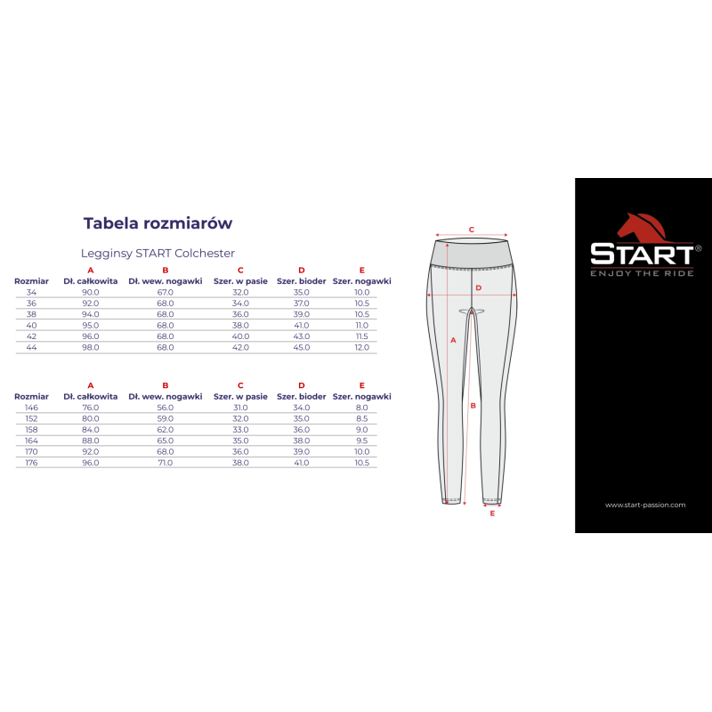 Legginsy START Colchester damskie